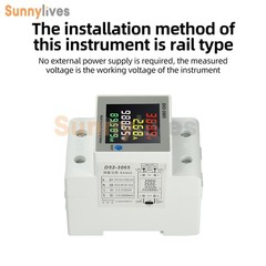 DC 14-600V 63A Rail Type Multifunctional Single Phase 4-in-1 DC Energy Meter