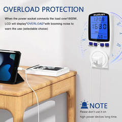 Upgraded Watt Meter, Home Electricity Usage Monitor, Plug-In Socket Power Met…