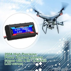 200A DC Digital Monitor LCD Volt Amp Meter Analyzer For RC Battery Solar Power#