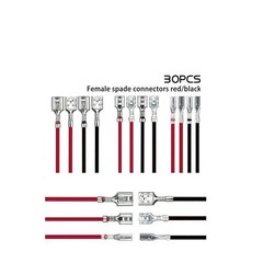 Spring Loaded Speaker Wire Connectors 2.8mm 4.8mm 6.3mm 30 pcs ABS Copper