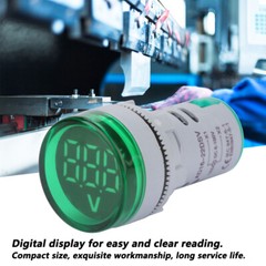 LED Voltmeter Light Digital DC Voltage Meter Indicator Lamp Tester Green