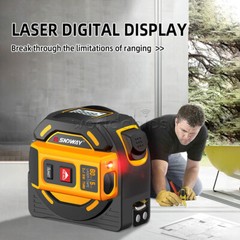 Laser Distance Measuring Tape 40M 60M Digital Tape Range finder Construct Tools