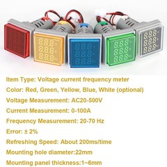 22mm AC Current Voltage Tester with 3 Digit LED Display Multifunction Voltm…
