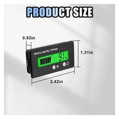 12V 24V 48V 60V 72V 84V Golf Cart Battery Capacity Voltage Monitor with Alarm