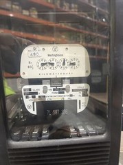Westinghouse Two Stator Watthour Meter 246C715G01 120 Volt 60 Hz