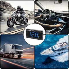 3pcs DC 12V Car Digital Voltmeter Gauge LED Display DC 5-28V Voltage Volt Met…