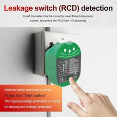 Socket Tester Pro Voltage Test RCD 30mA socket Detector UK EU Plug Ground Zero T
