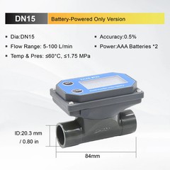 Digital Flow Meter Inline Liquid PVC Pipe Irrigation Water Sensor Industrial