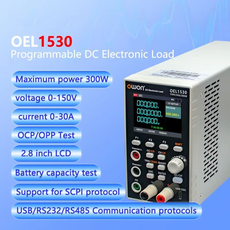 OWON Programmable DC Electronic Load Tester Battery Capacity Tester 2.8″ TFT #sz