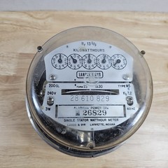 Landis & Gyr Single Stator Watthour Meter 240V Type MS II Analog Power Meter