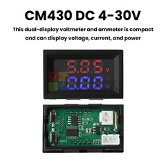 DC 4-30V 10A Voltmeter Ammeter LED Amp DC 0~100V Digital Volt Power Meter Gauge