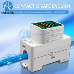 Digital Power Energy Voltmeter Ammeter Watt Kwh Power Meter Range AC50-300V 100A