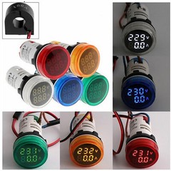 Mini Round Digital Volt-ammeter Voltammeter Ammeter Voltmeter Double T8D7