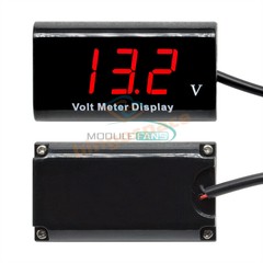IPX6 0.56″ Digital Volt Meter DC12V 2 Lines LED Red Waterproof Voltmeter For Car