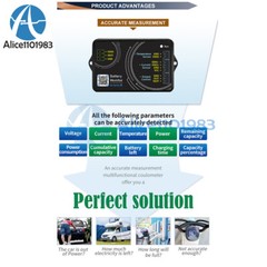 DC 0-120V 100A 400A 600A Coulomb Meter High-precision Voltage and Current Meter