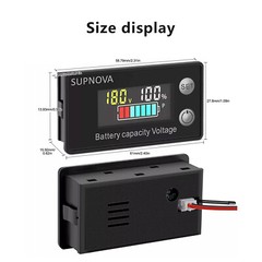 2x12v 24v 36v 48v 60v 72v Battery Monitor,Car Golf cart Battery Indicator Mete3c