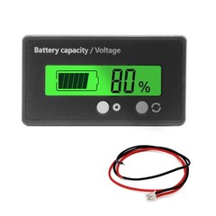 12V 24V 36V 48V Battery Meter, Waterproof Monitor Gauge Digital Voltmeter Tes…