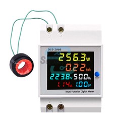 AC40-300V 100A Digital Volage Current Power Frequency Meter D52-2066 DIN Rail-