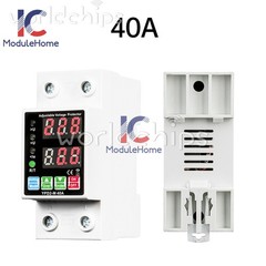 220V Dual Display Adjustable Over Voltage/Current Protective Relay Switch 40/63A