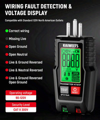 Circuit Breaker Finder with LCD Display, GFCI Outlet Tester, Electrical Circuit