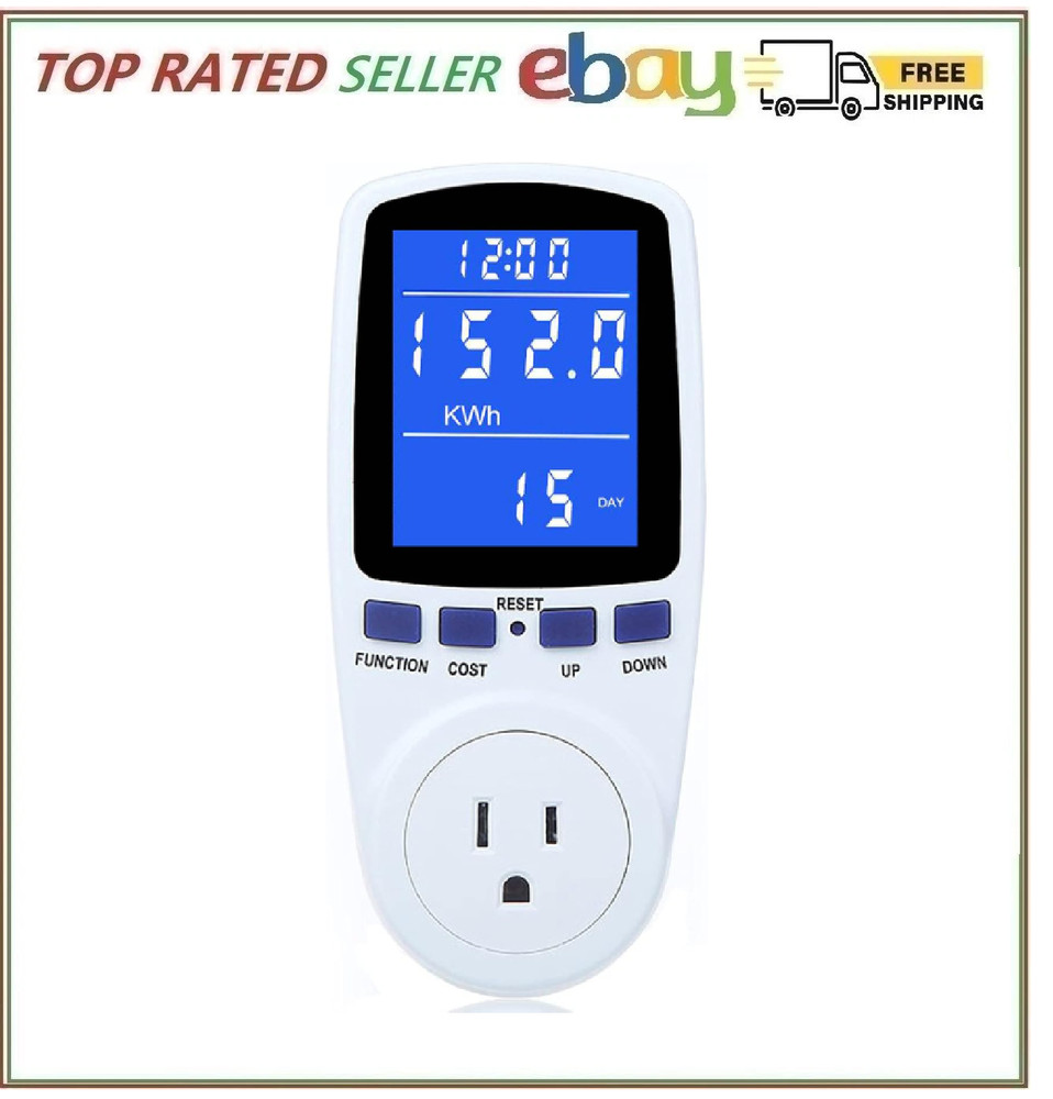 Upgraded Watt Power Meter Plug Home Electrical Usage Monitor Consumption Energy