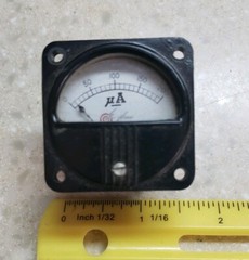 M/W MITAKA Electrical Instrument Small Gauge Model MO 38 Microamperes