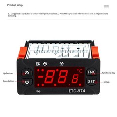 ETC974 Heating Control Thermostat with Dual Sensors and 200cm Cable Length