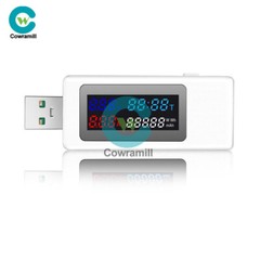 DC 4-30V USB Current Voltage Timing Power Capacity Tester LCD Display 0-6.5A