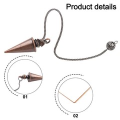 99.9% Copper Dowsing Rod Psychic And Divination Copper Pendulum Kit New ~