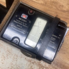 Vintage Bakelite Megger Insulation Tester Megger Meg- Hand Crank James Biddle