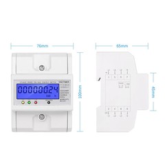 Electric Wattmeter 3 Phase 4 Wire Energy Meter 5-80A 380V RS485 Modbus Backlight