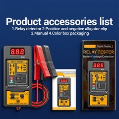 RT01 Relay Testing Tool with Digital LCD for 12V and 24V Vehicle Systems