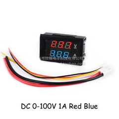 Digital LED 100V Voltmeter, 10A 50A Ammeter, Panel Mount Volt Amp Meter & Shunt