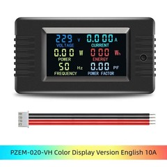1x Color Screen AC Power Energy Monitor with Overload Alarm & Data Save Function