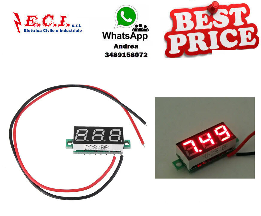 Geekcreit® 0.28 Inches 2.5 V-30 V Mini Digital Voltage Meter Tester