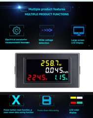 Digital AC Power Meter Voltmeter Ammeter 100A Active Power Watt Energy Monitor
