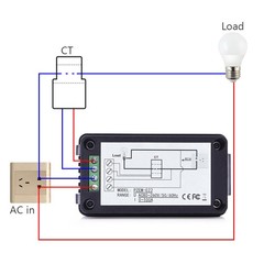 AC Digital Multimeter Ammeter Voltmeter w/LCD Display 80-260V 100A Energy Power