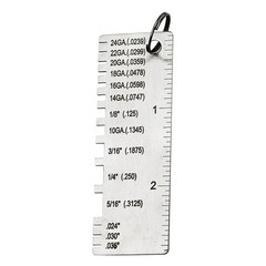 Easy to Carry Single Sided Material Wire Thickness Gauge with Keychain