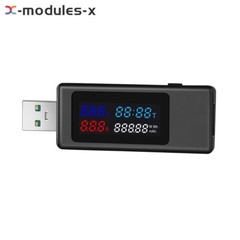 DC 4-30V USB Current Voltage Timing Power Capacity Tester LCD Display 0-6.5A