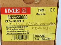 IME AN22550000 Panel Ammeter 600 Ampere Meter, 100/5 A, 5 in # NEW