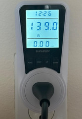 Watt Meter Plug-in Socket Power Meter Auto Cost Calculator Backlit