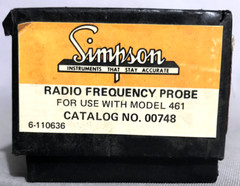 Simpson Radio Frequency Probe Cat#00748 6-110636 for model 461 in original box