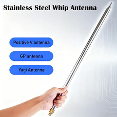 1Pc 201 Stainless Steel Whip Antenna GP Telescopic Antenna for JPC-12 5.6M M10 E