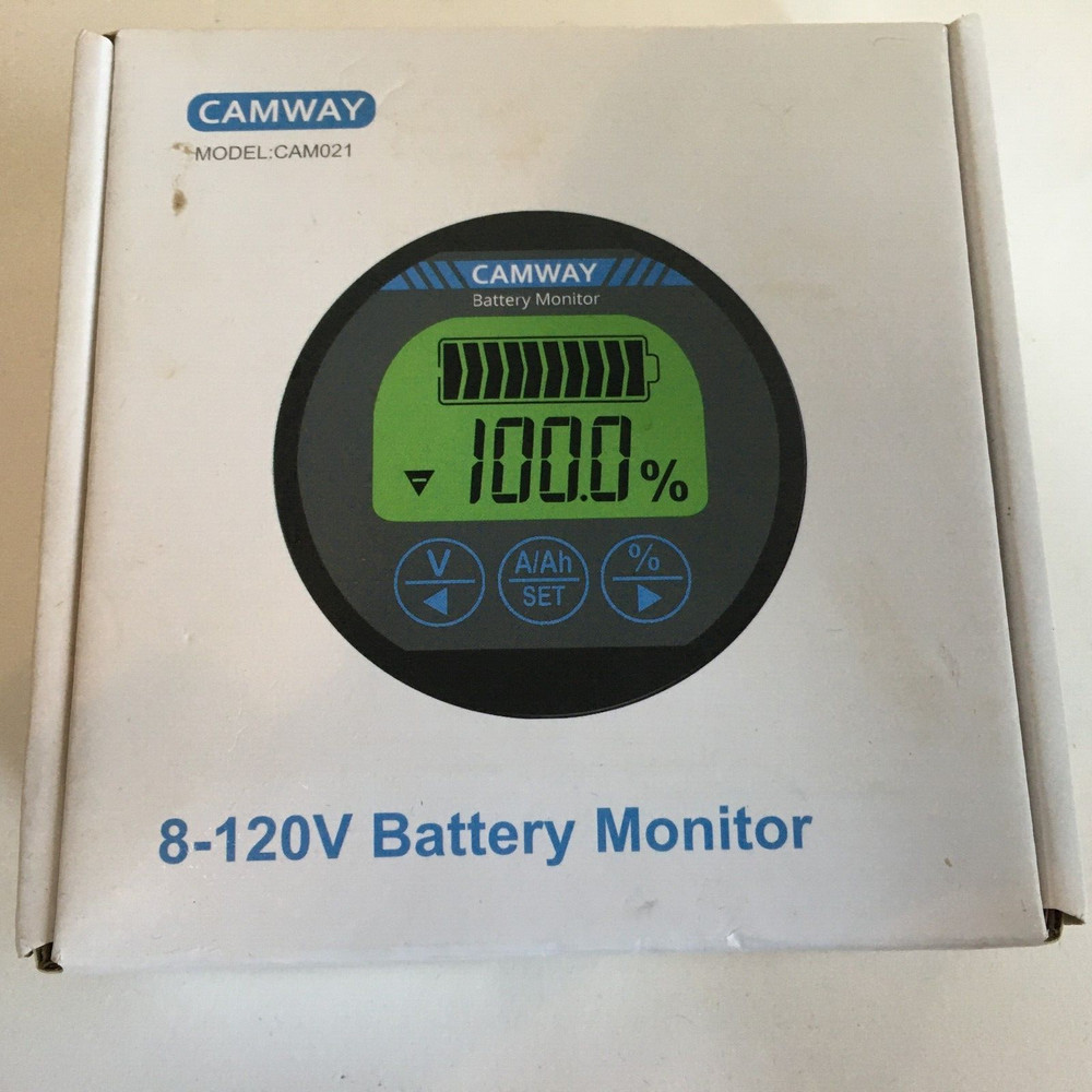 CAMWAY Battery Monitor 8-120V CAM021 Voltmeter Ammeter Voltage Current Meter