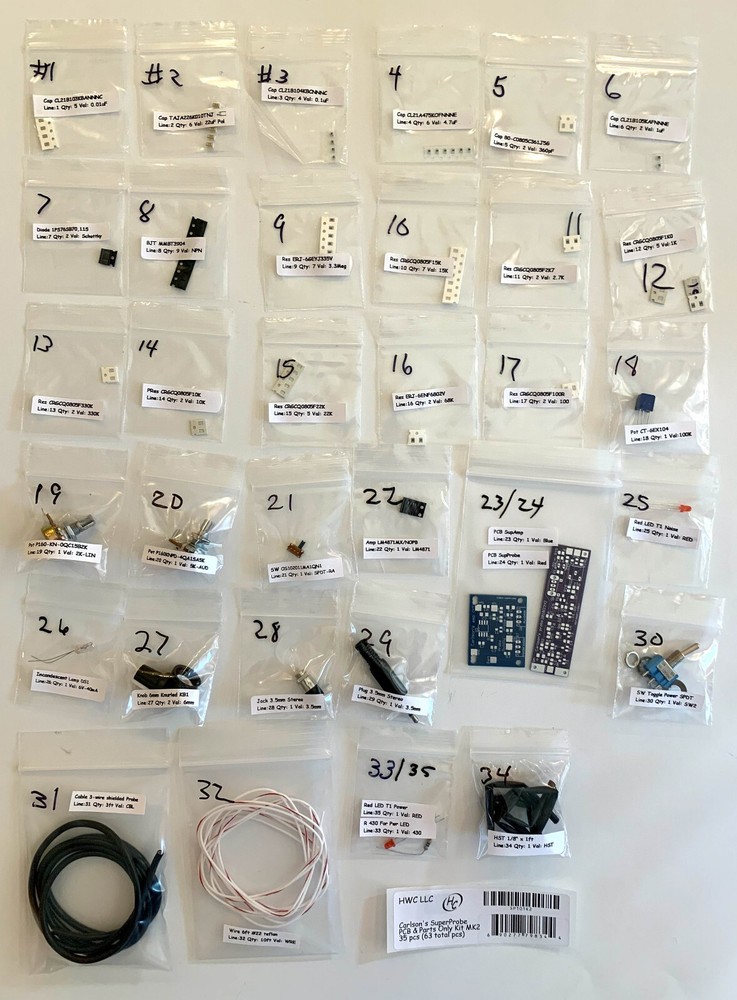 New with More Parts Mr Carlson’s MK2 Super Probe From YouTube 2 PCB DIY SMD Kit