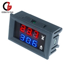 DC 100V 10A Voltmeter Ammeter Blue + Red LED Dual Digital Volt Amp Meter Gauge
