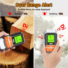 2 In 1 Wood Moisture Meter Pin Pinless Digital Dampness Tester Leak Detector