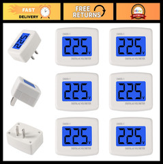 6PCS Digital Voltage Test Monitor, LCD Volt Meter for RV/AC 80-300V, Power Line