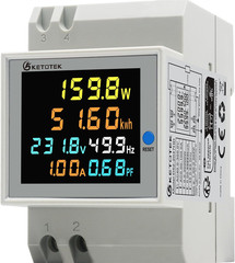 Single Phase Energy Meter Din Rail Electricity Usage Monitor AC 40-300V 100A Vol