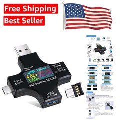Smart USB Type C Tester with LCD Display – Safeguard Your Devices Efficiently